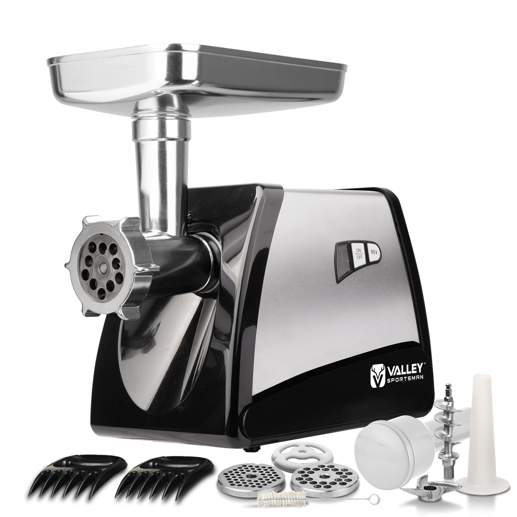 Electric Meat Grinder - ETL Approved Meat Grinder, 3/4 HP, Meat Grinders Machine with Stainless Steel Blade, 3 Grinding Plates, 2 Meat Claw, Sausage Stuffer Tube for Home Kitchen Use